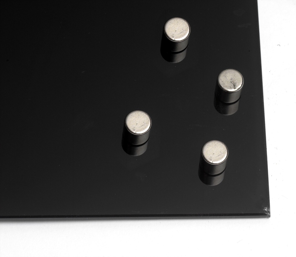 Super silné magnety na skleněné tabule -  10 x 10 mm / 4 ks - tvar válce