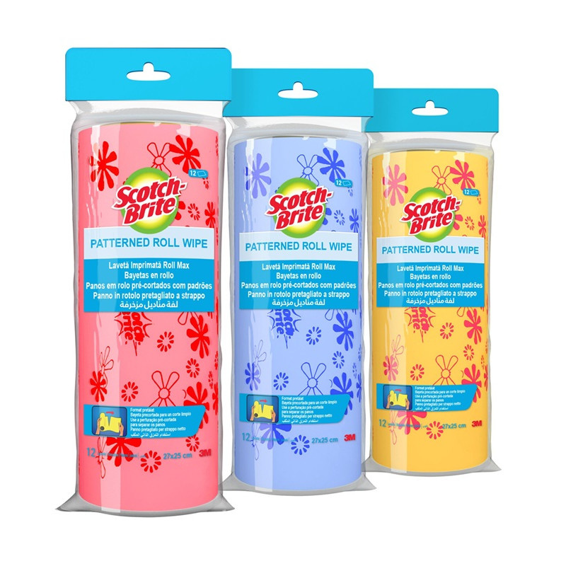Utěrky čisticí v roli Scotch-Brite - mix barev