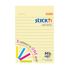 Samolepicí bločky Stick´n by Hopax - 101 mm x 150 mm / linka / 90 lístků / Magic / pastel