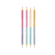 Pastelky KEYROAD Duo Pastel trojhranné - 12 ks