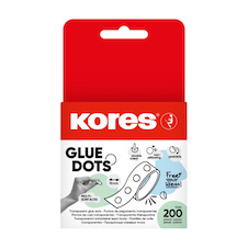 Lepicí snímatelné body Kores Glue Dots - transparentní / 200 ks