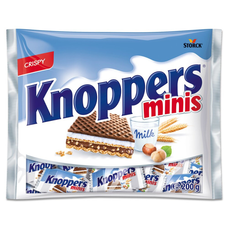 Sušenky Knoppers minis 200g
