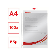 Závěsné obaly Esselte - A4 čirý / 55 my / 100 ks