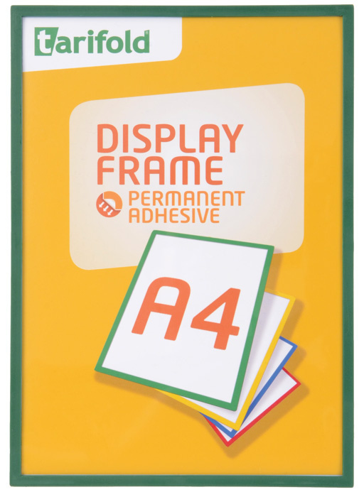 Kapsy samolepicí Display Frame - A4 / zelená