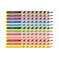 Pastelky STABILO® EASYcolors trojhranné / 12 barev / pro leváky