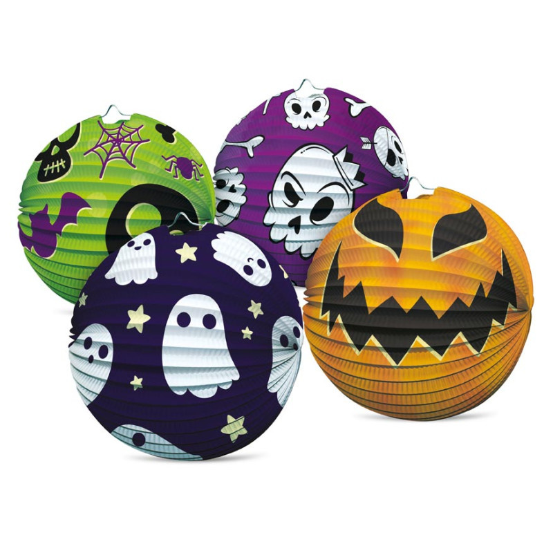 Lampiony kulaté 25 cm - mix Halloween