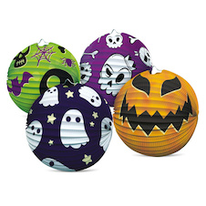 Lampiony kulaté 25 cm - mix Halloween