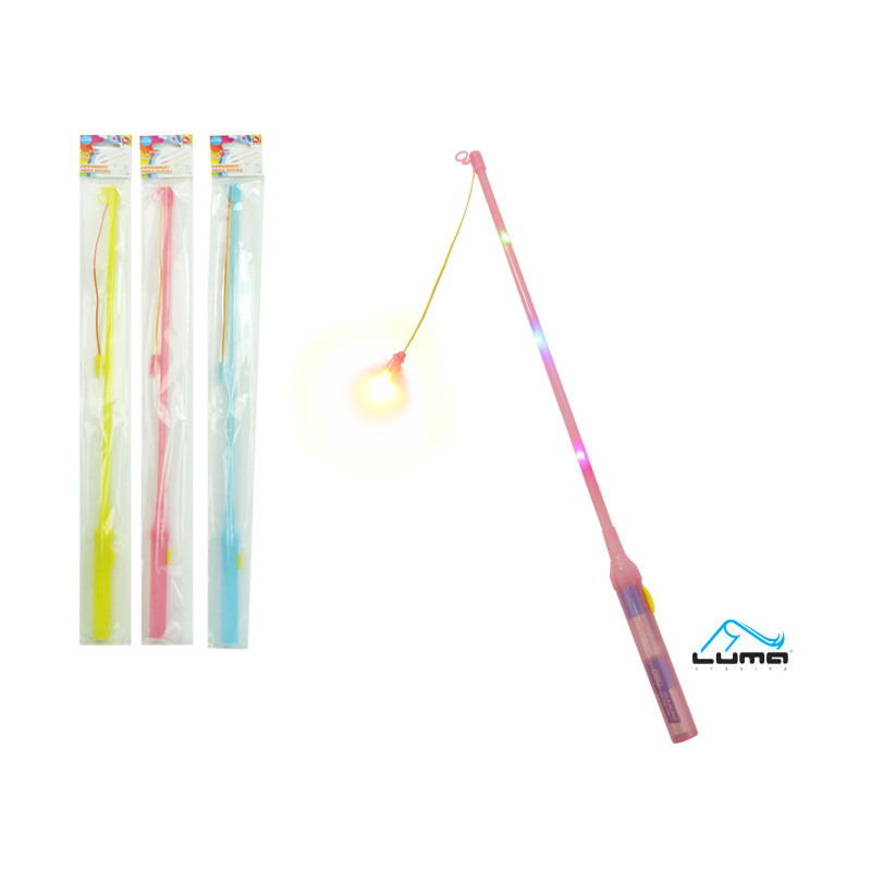 Držák na lampion 50 cm - svítící LED / pastelový mix barev
