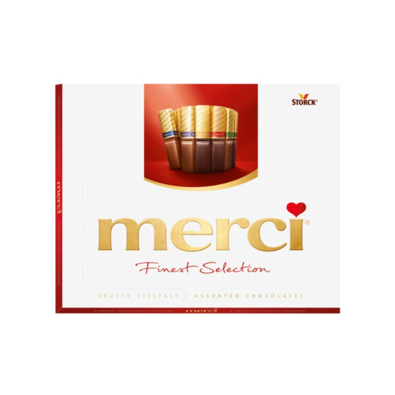 Bonboniéra MERCI - mix červená / 250 g