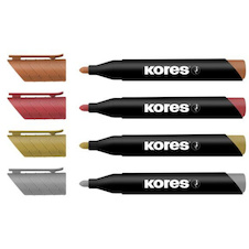 Akrylový popisovač K-marker Metallic - kulatý hrot / sada 4 ks