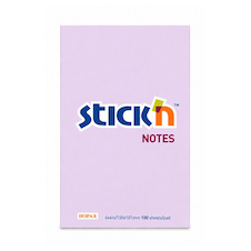 Samolepicí bloček Stick'n by Hopax - 150 x 101 mm / 100 lístků / pastelově fialová