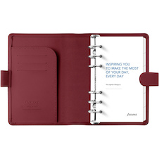 Diář Filofax Saffiano - osobní / dark cherry modular