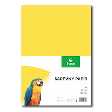 Papír barevný - A4 / 80 g / 100 listů / žlutá