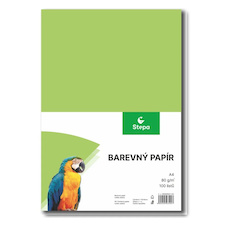 Papír barevný - A4 / 80 g / 100 listů / sv.zelená