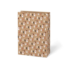 Vánoční sáček KRAFT 5 - mix motivů / 26 x 36 cm