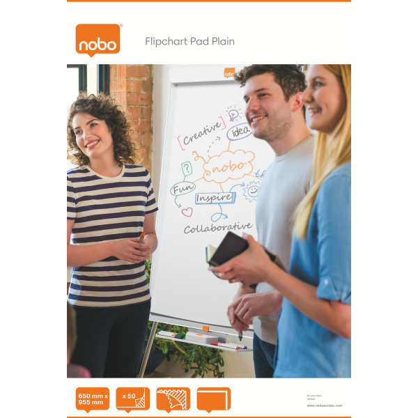 Blok pro flipchartové tabule 50 listů / čistý
