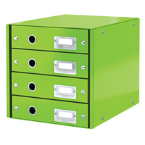 Zásuvkový box WOW - zelená / 4 zásuvky / karton