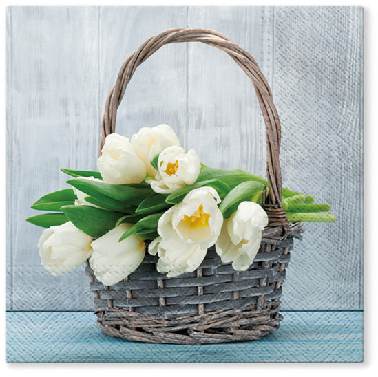 Still Trade Tulipány papírové ubrousky 3-vrtsvé 33 x 33 cm 20ks