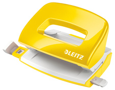 Leitz NeXXt 5060 mini kancelářský děrovač / metalická žlutá