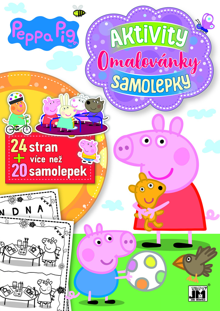 JIRI MODELS Prasátko Peppa omalovánky se samolepkami A4