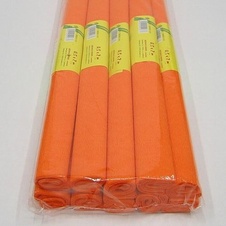 Krepový papír - role / 50 x 200 cm / oranžová