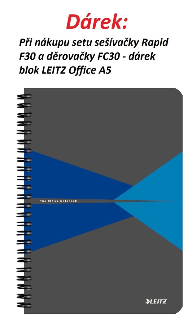 Rapid F30 kancelářský sešívač s plochým sešíváním modrá