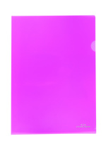 Zakládací obal A4 barevný - tvar L / růžová / 10 ks