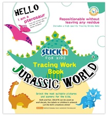 Stick´n by Hopax Jurský park Samolepicí průhledné omalovánky