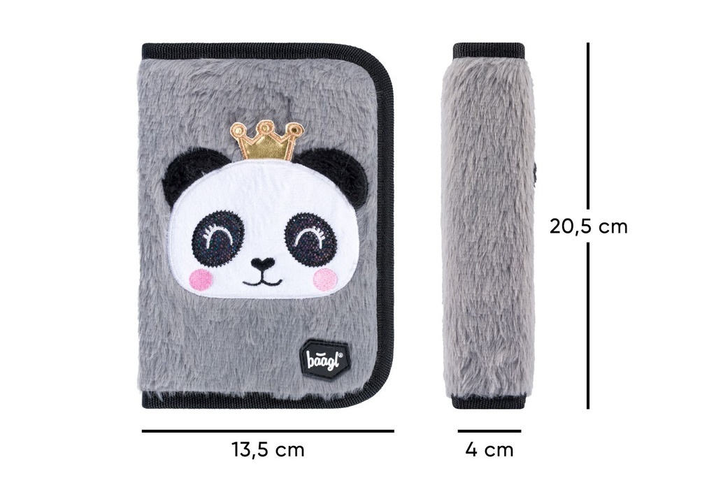 Školní penál Panda - 1 patrový / 2 chlopně