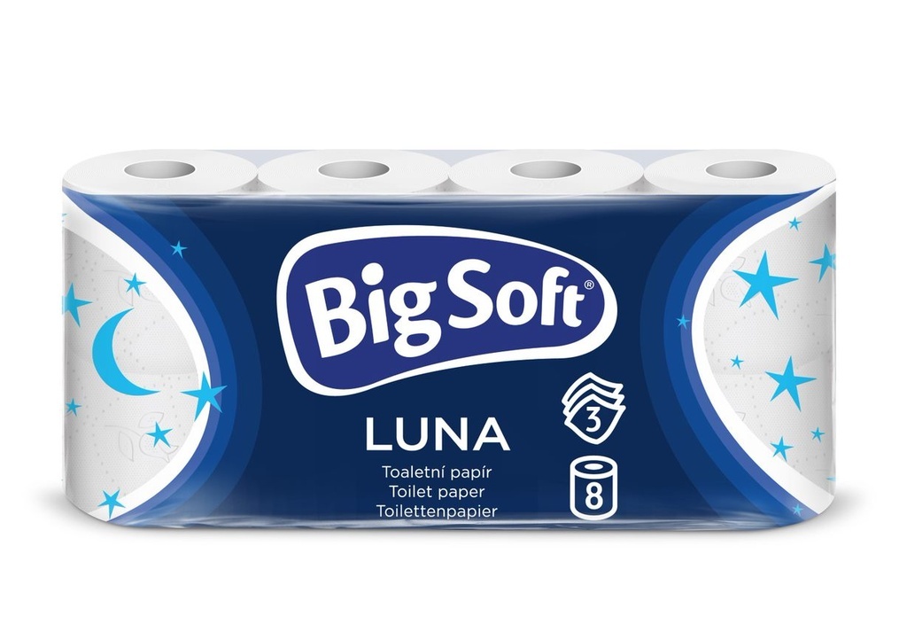 Big Soft Luna toaletní papír 3-vrstvý 8ks