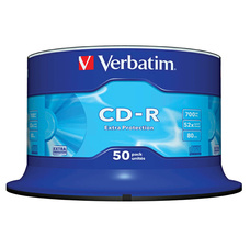Verbatim CD-R 700 MB - 52x / bez krabiček Spindle / 50 ks
