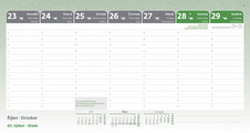 Kalendář stolní pracovní - Manager Green / S58