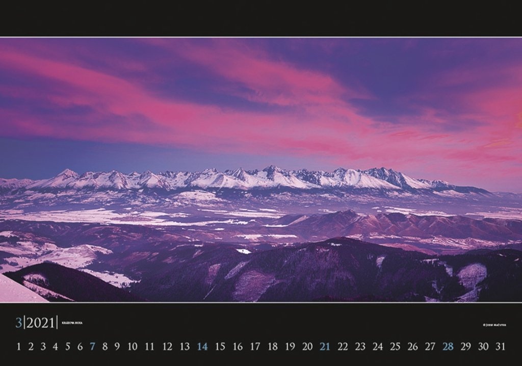 Helma 365 2021 Tatry Panorama - nástěnný kalendář N300-21