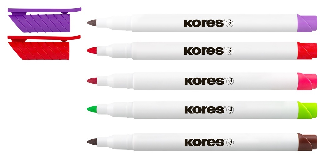 Popisovač Kores K-Marker Whiteboard - sada 6 ks / kulatý tenký hrot