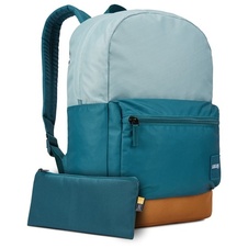 Studentský batoh s kapsou na notebook 15,6" Commence  - světle modrá / kmínově hnědá