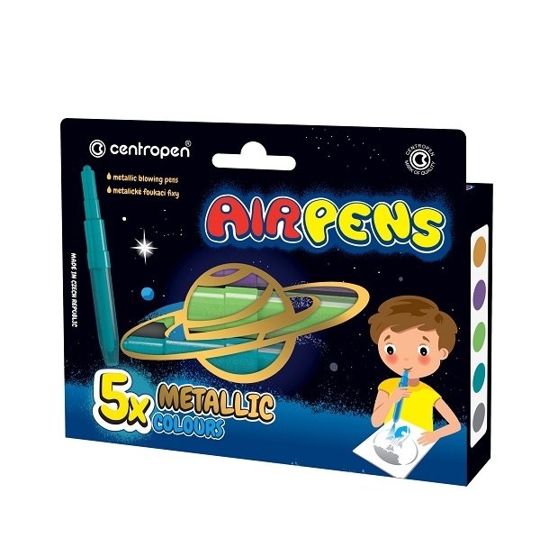 Popisovače Centropen Airpens 1590 Metalic sada 5 ks