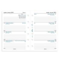 Filofax Saffiano A7 kapesní týdenní  modrá