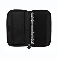Filofax Saffiano ZIP A6 osobní compact týdenní černá