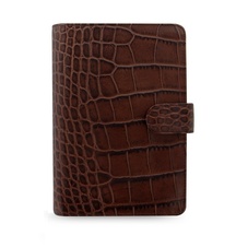 Filofax Classic Croc A6 osobní týdenní kaštanová