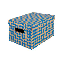 Krabice Emba úložná s víkem - modrá / A4 / 30 x 22,5 x 20 cm
