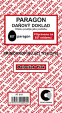 Baloušek paragon daňový doklad blok - 80 x 150 mm / nečíslovaný / 50 listů / NCR / PT010