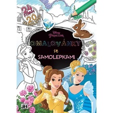 Omalovánky A4 se samolepkami - Disney Princezny