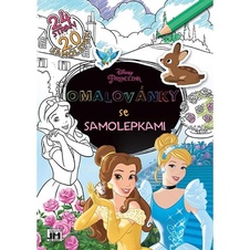 Omalovánky se samolepkami A4 - Disney Princezny