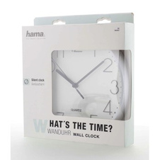 Nástěnné hodiny Hama P6-220 bílé / tichý chod / průměr 22 cm