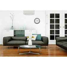 Nástěnné hodiny Hama Jumbo Aruba tiché / černé / průměr 40 cm