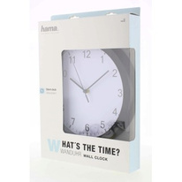 Nástěnné hodiny Hama Elba černé / tichý chod / průměr 25 cm