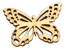 Velikonoční dřevěná dekorace - výřez / 3,5 cm - motýl