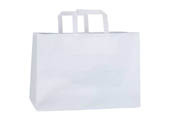 Papírové tašky bílé na menuboxy