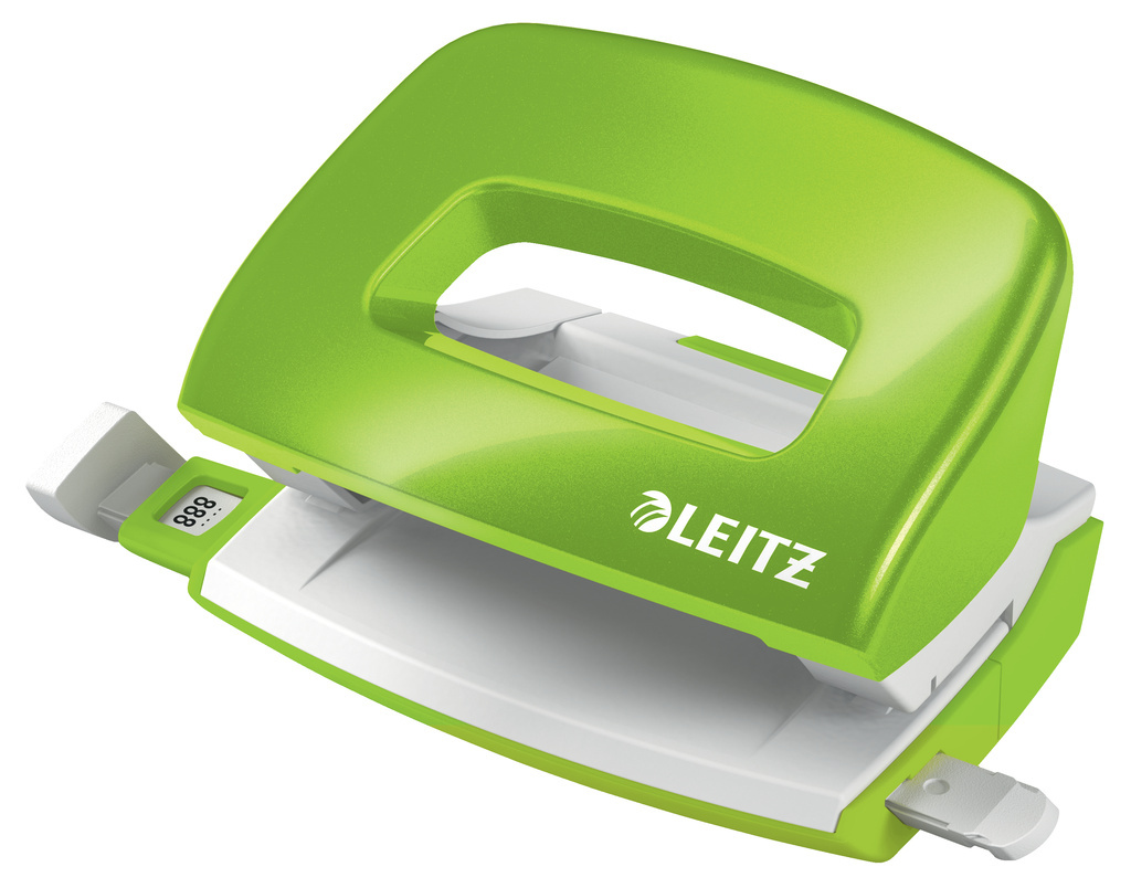 Leitz NeXXt 5060 mini kancelářský děrovač / metalická zelená