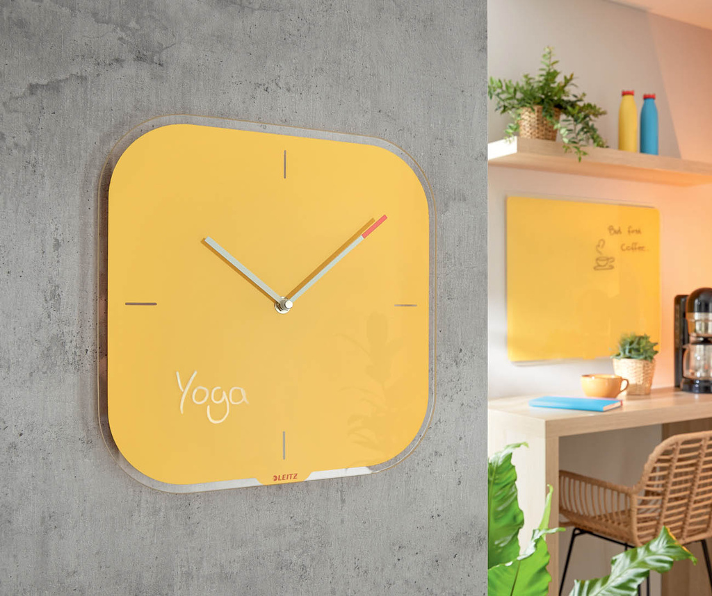 hodiny nastenne leitz cosy tepla zluta